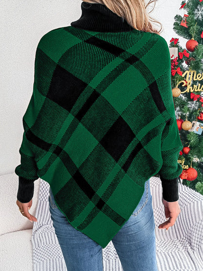 Chic Colorblock Turtleneck Sweater