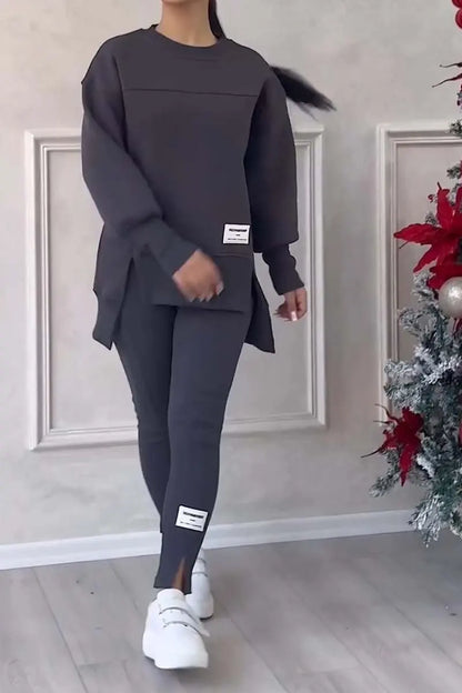 Casual Two Piece Hoodie Sweat Set