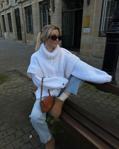 SnugCharm Oversized Winter Knit Sweater