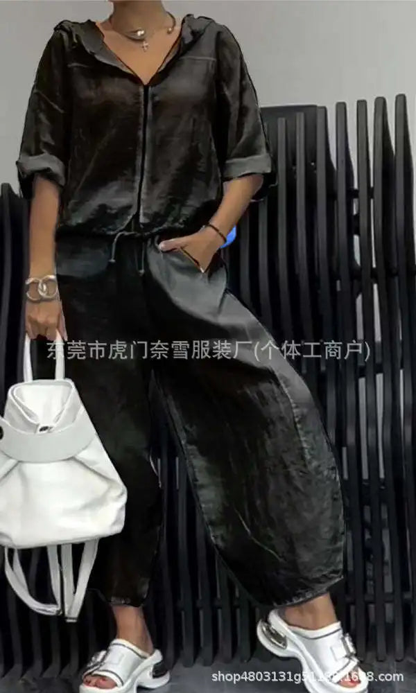 Casual Cotton Linen Two-Piece Set