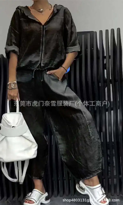 Casual Cotton Linen Two-Piece Set