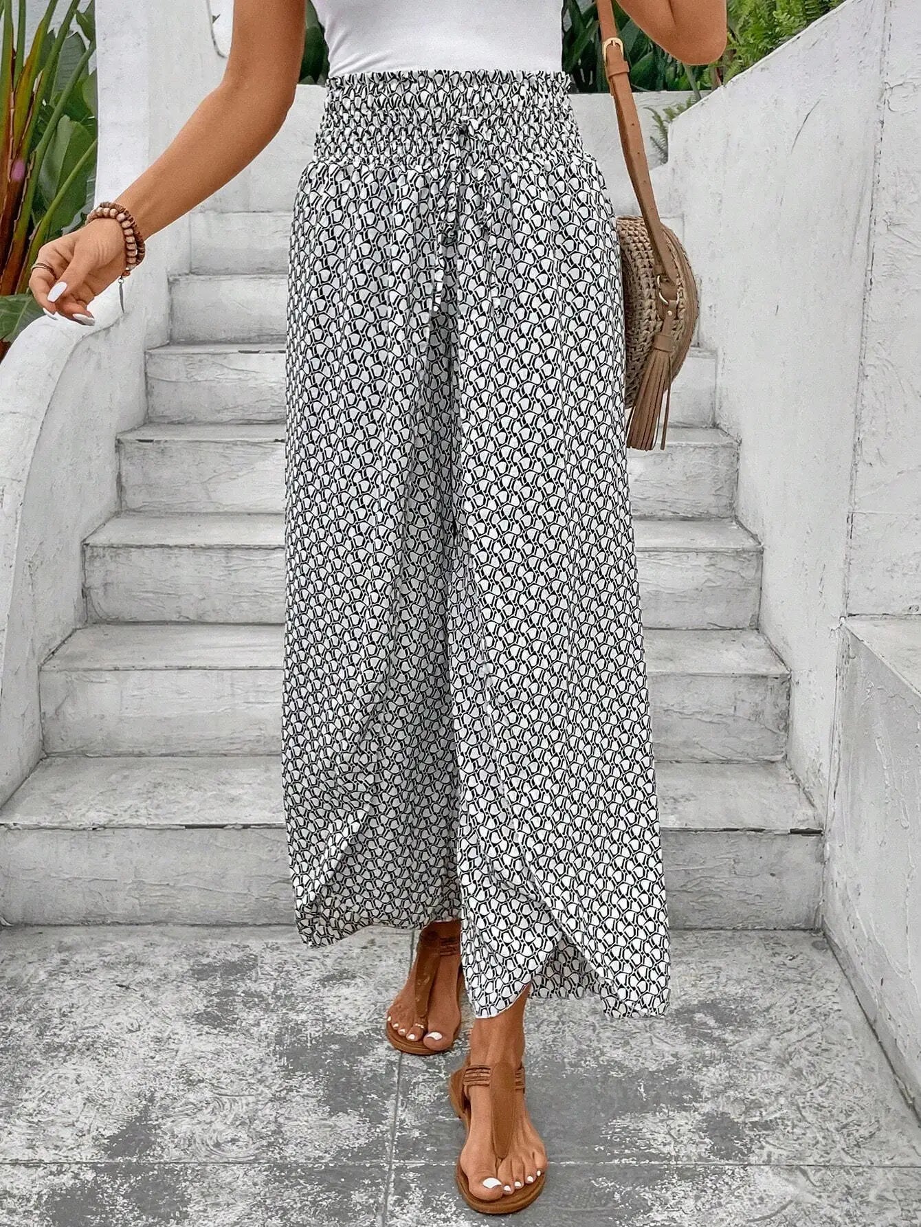 Petal Whisper Wide Leg Pants