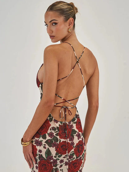 Midnight Allure Backless Maxi Dress