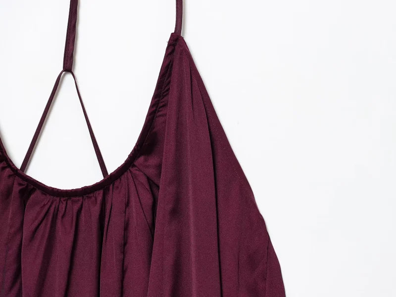 Elegant Lustre Backless Maxi Dress