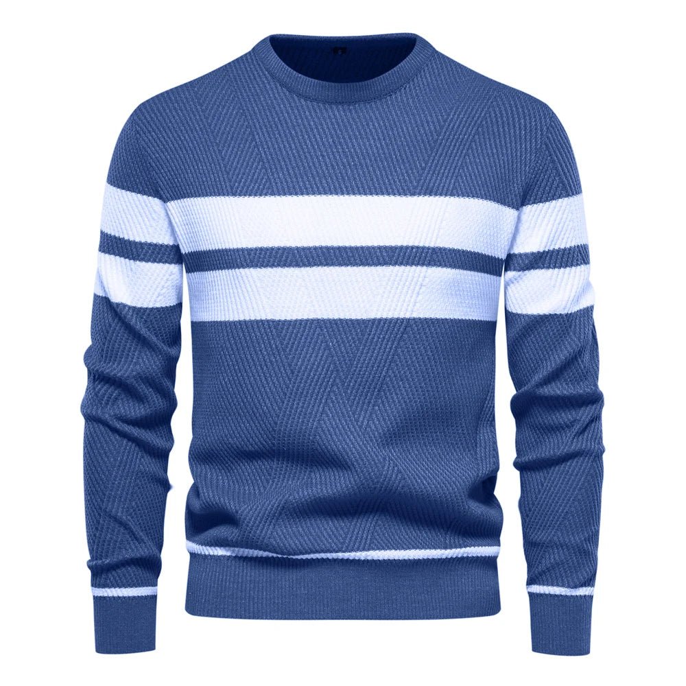 Patchwork Slim Fit Autumn Sweater