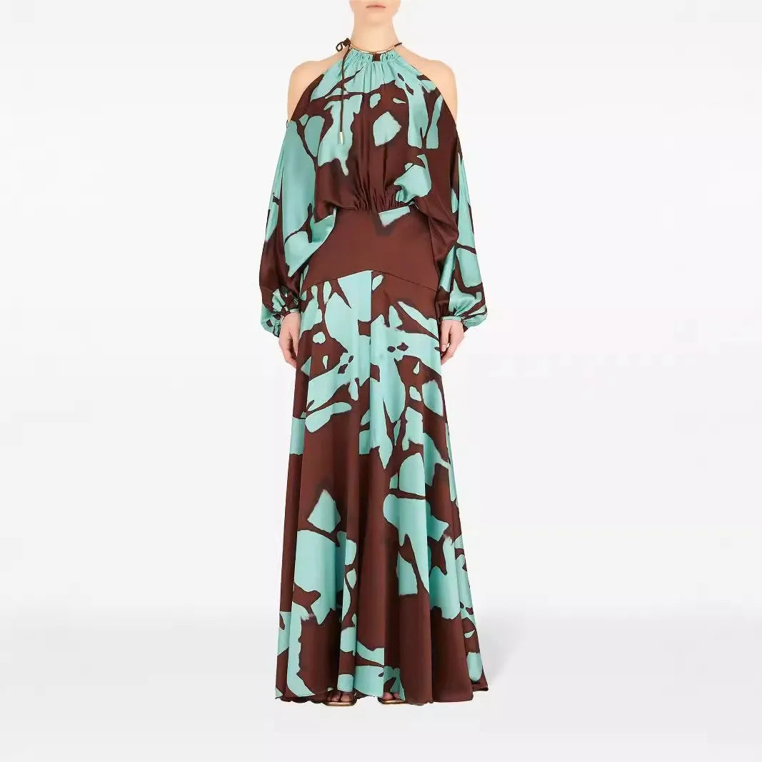 Vintage Charm Off-Shoulder Slit Dress