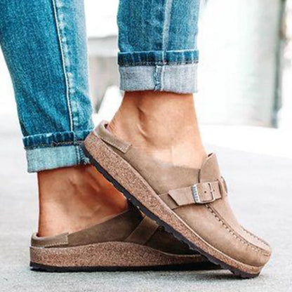 Plus Size Suede Mules