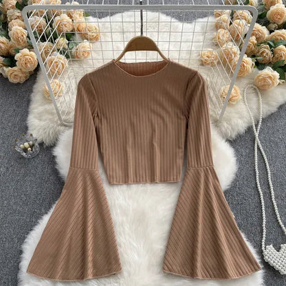 Flare Muse Slim Knit Crop Top