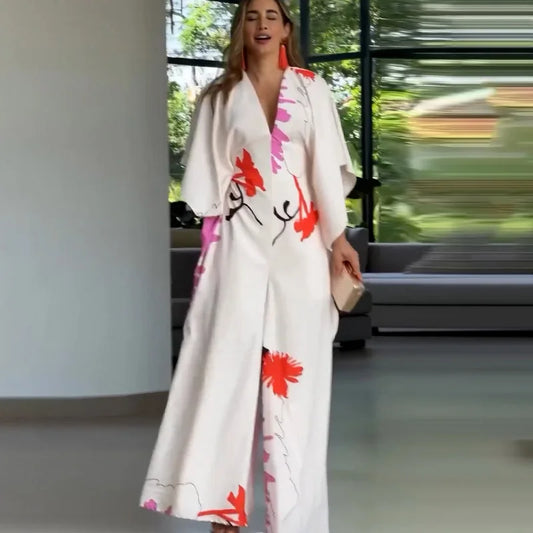 Vera Bloom Wide-Leg Office Jumpsuit