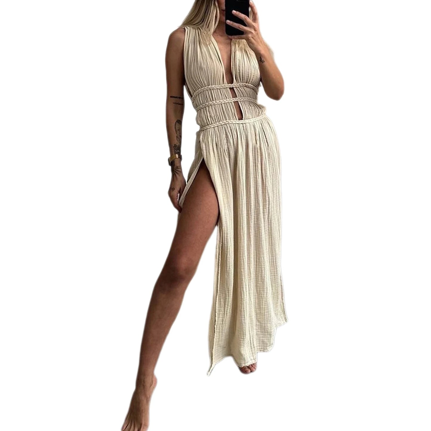 Sunbraid Elegance Off-Shoulder Dress