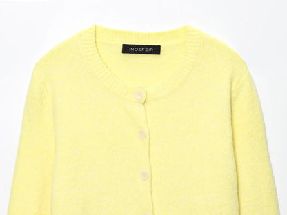 SunMuse Elegant Knit Button Cardigan