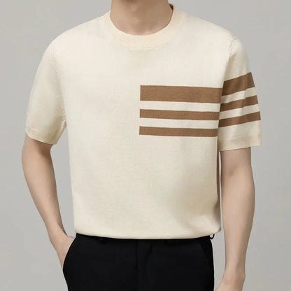 British Style Color-Block Knit Tee