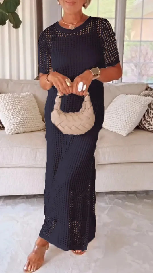 Lace Hollow Out Two-Piece Dress