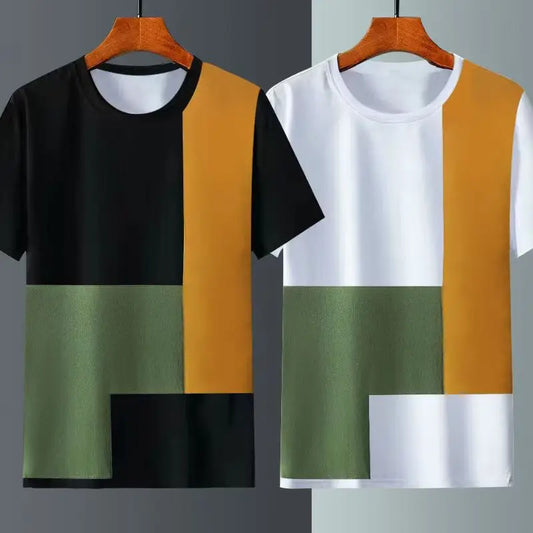 Retro Grid Washed Streetwear Tee