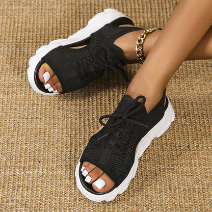 Breeze Lift Lace-Up Platform Sandals