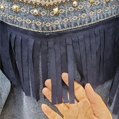 Boho Bloom Embroidered Denim Jacket