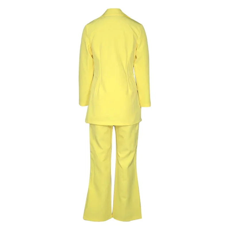 Elegant Long Sleeve Suit & Pants Set