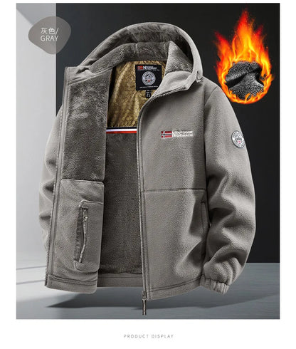Men’s Retro Sports Lamb Wool Jacket