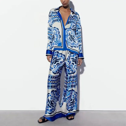 Graffiti Print Casual Two-Piece