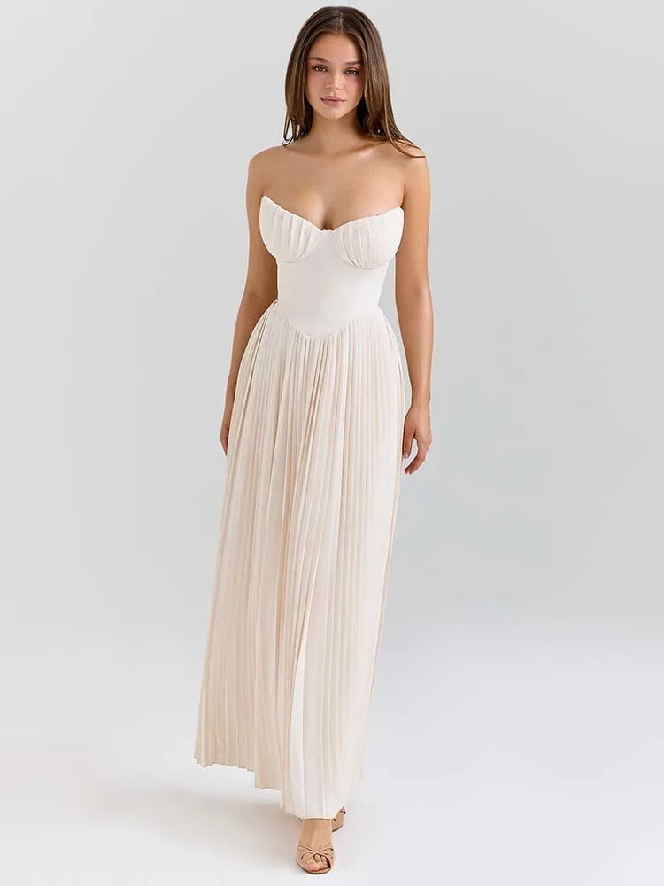 Glamour Curve Strapless Flare Dress