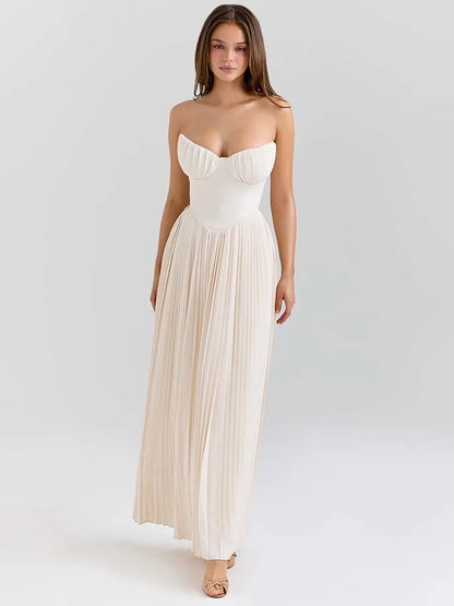 Glamour Curve Strapless Flare Dress