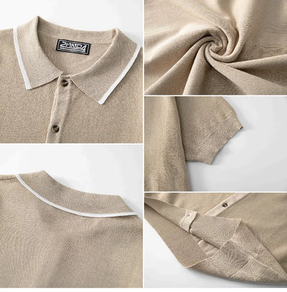 Luxe Breeze Knit Polo Shirt