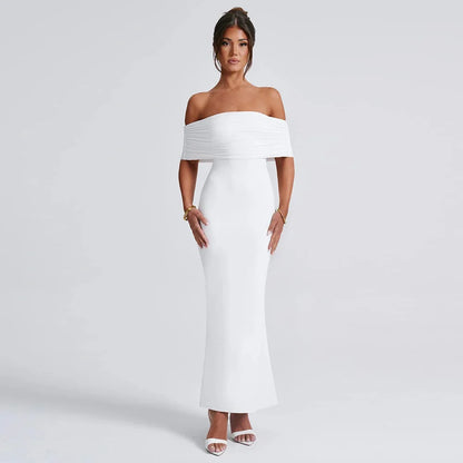 Sexy Strapless Backless Bodycon Maxi
