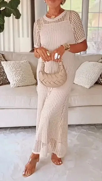 Lace Hollow Out Two-Piece Dress