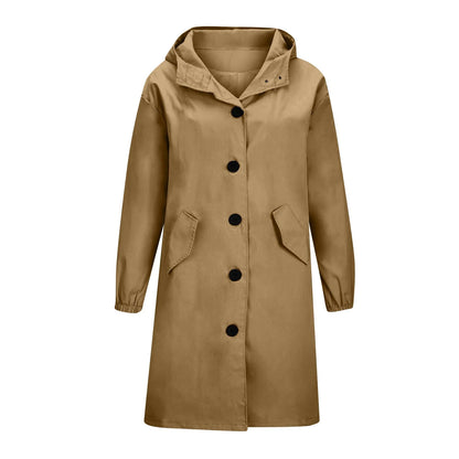 Women’s Long Hooded Trench Coat