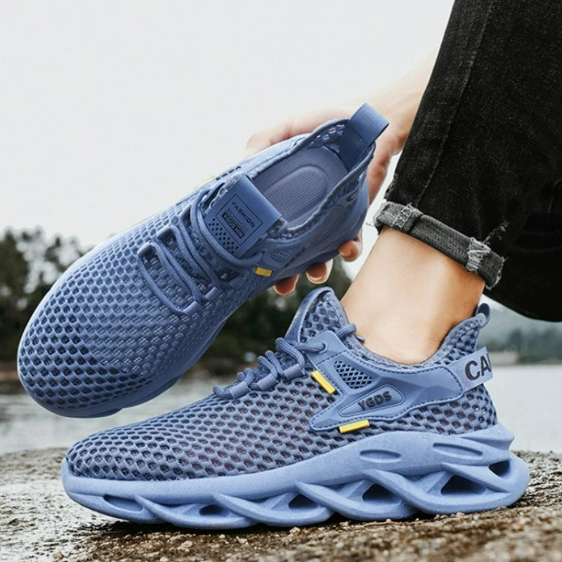 Crossover Hollow Knit Sneakers