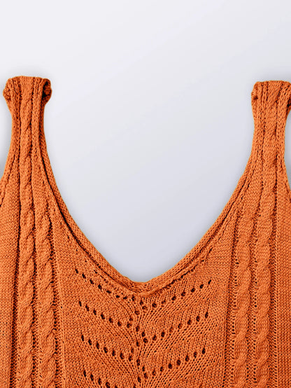 Breeze Knit Hollow V-Neck Tank