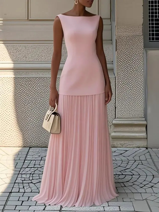 Grace Form Sleeveless Pleated Skirt Set