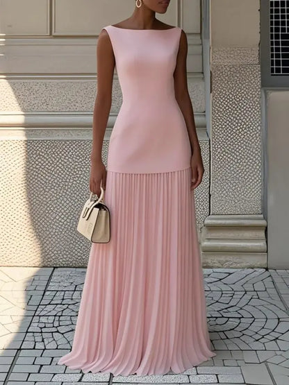 Grace Form Sleeveless Pleated Skirt Set
