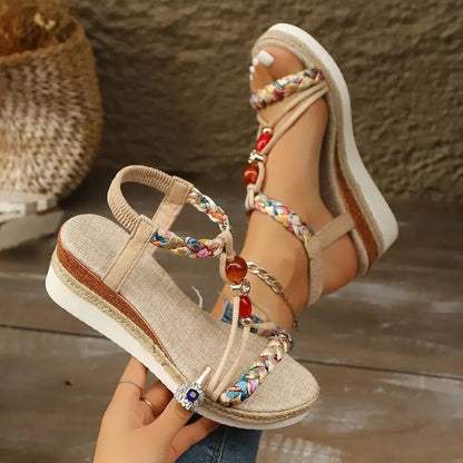 Boho Stride Espadrille Wedge Sandals