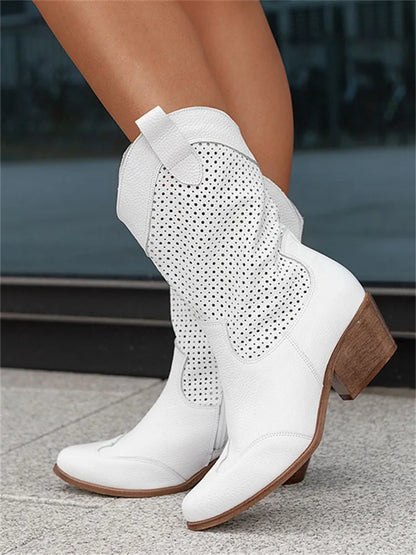 Floral Charm Thigh High Boots