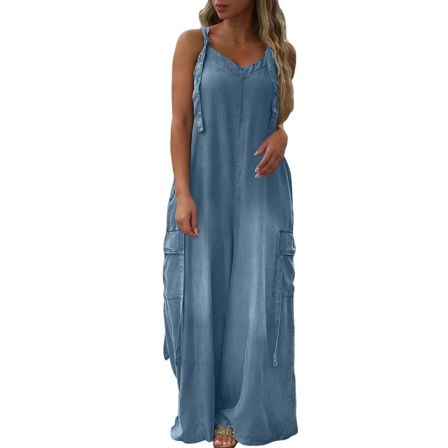 Effortless Charm V-Neck Jumpsuit