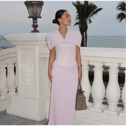 Diamond Drape Elegant Evening Gown