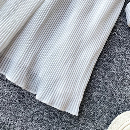 Flutter Grace Pleated Chiffon Blouse