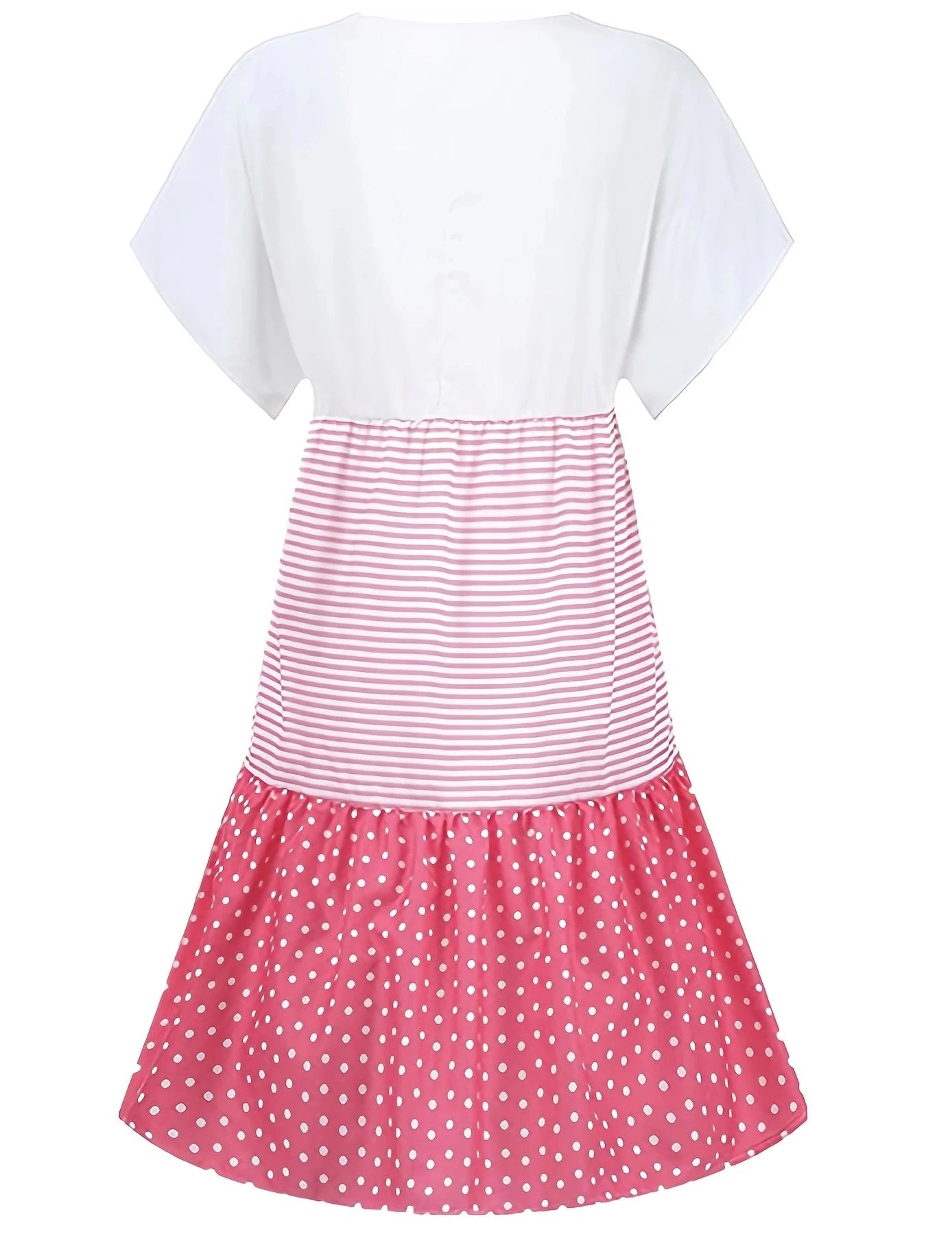 Retro Charm Stripe & Dot Dress