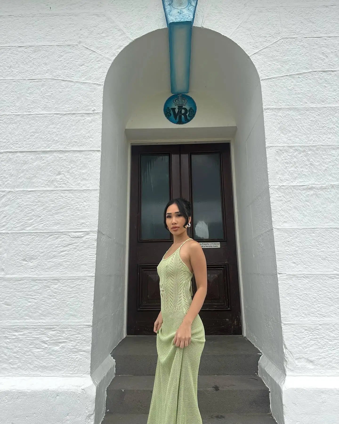 Mesh Knit Bikini Cover-Up Dress