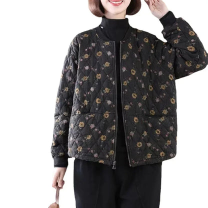 Loose Fit Retro Printed Cotton Jacket