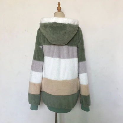 Oversized Plush Hooded Jacket