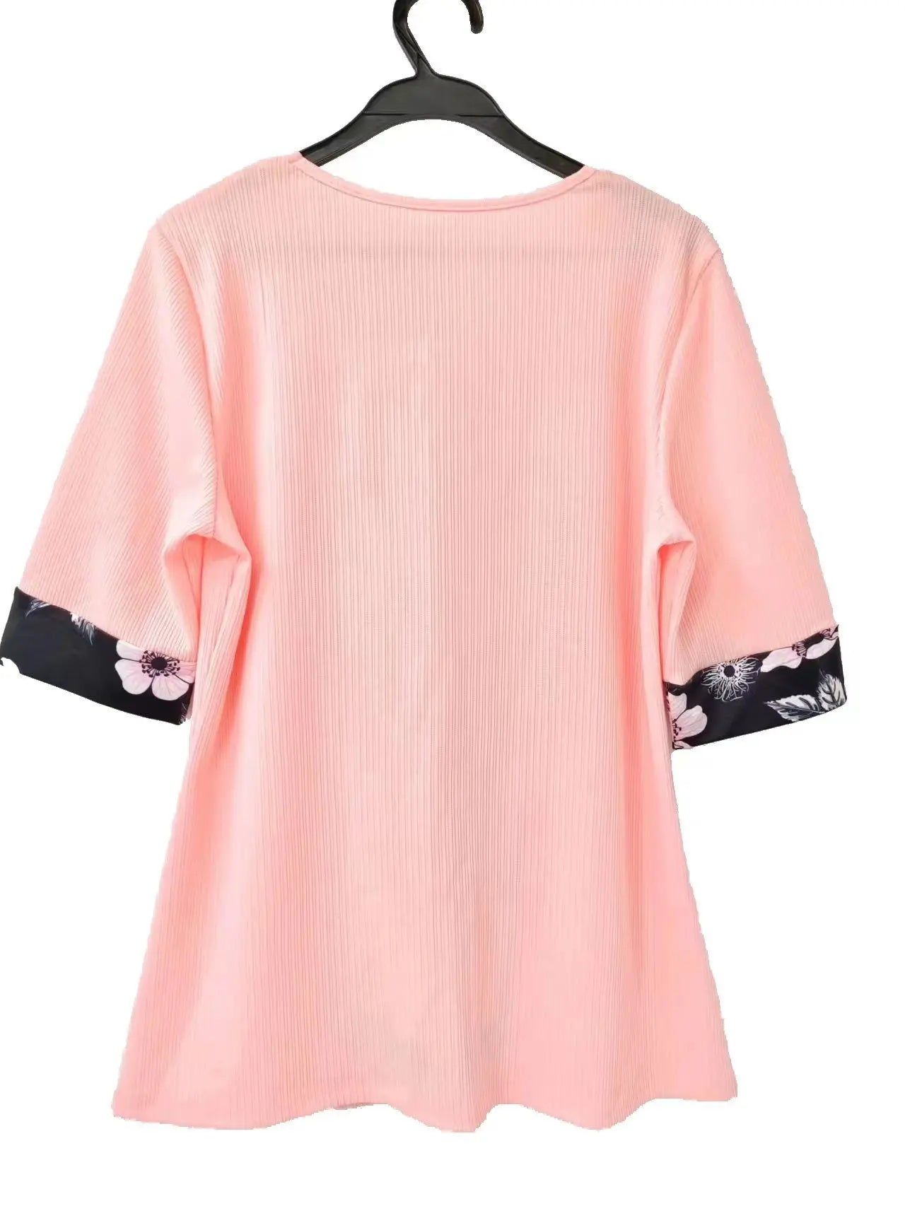 Layered Bloom Splice Casual Top