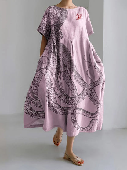 Sunny Vibes Printed Lounge Dress