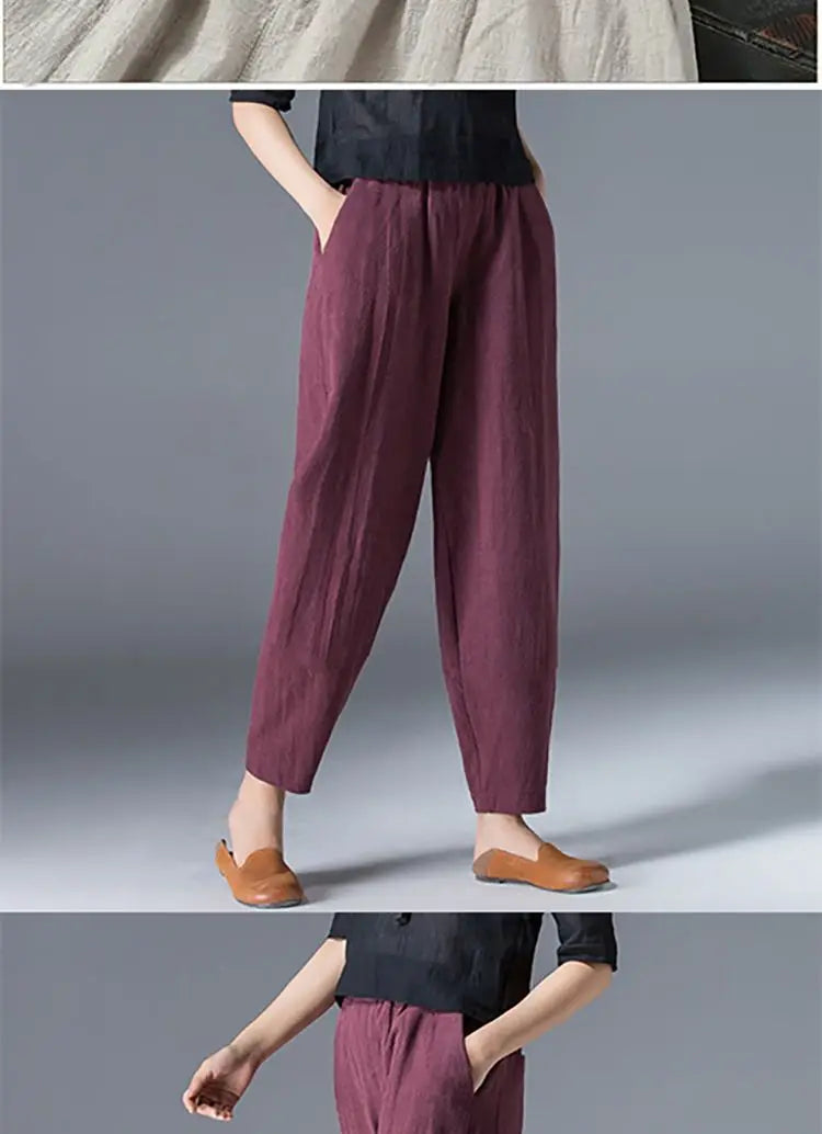 Breezy Ease Cotton Harem Pants