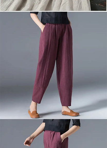 Breezy Ease Cotton Harem Pants