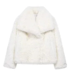 Fur Belle Turn-Down Collar Jacket