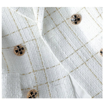 Pearl Tweed Elegant Suit Blazer
