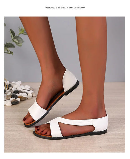 Comfort Leather Flat Sandals