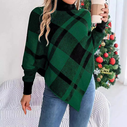 Chic Colorblock Turtleneck Sweater